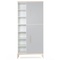 Armoire 198 cm 2 portes NADO Curve finition frêne manhattan grey
