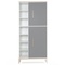 Armoire 198 cm 2 portes NADO Curve finition frêne slate grey