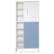 Armoire 198 cm 2 portes NADO Curve finition frêne white-capri blue