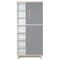 Armoire 198 cm 2 portes NADO Retro finition frêne slate grey