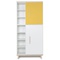 Armoire 198 cm 2 portes NADO Retro finition frêne sunshine yellow-white