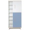 Armoire 198 cm 2 portes NADO Retro finition frêne white-capri blue