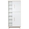 Armoire 198 cm 2 portes NADO Retro finition frêne white