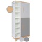 Armoire 198 cm 2 portes NADO Retro finition hêtre manhattan grey-slate grey