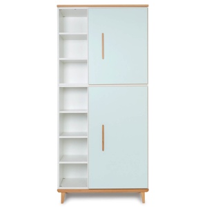 Armoire 198 cm 2 portes NADO Retro finition hêtre mint