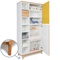 Armoire 198 cm 2 portes NADO Retro finition hêtre sunshine yellow-white