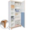 Armoire 198 cm 2 portes NADO Retro finition hêtre white-capri blue