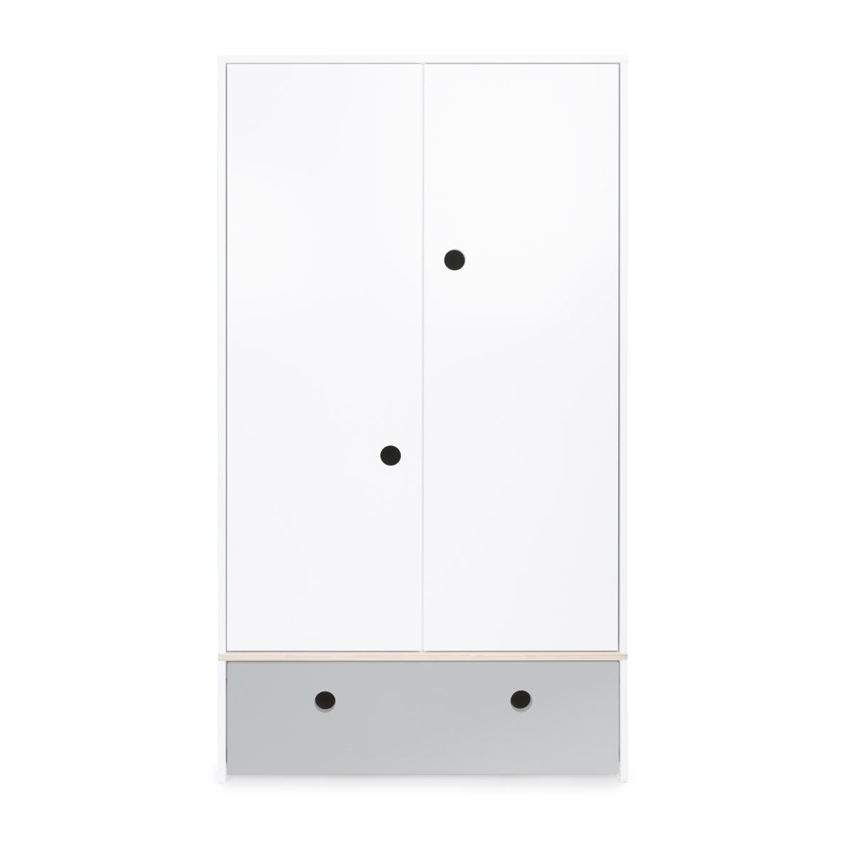 Armoire 2 portes COLORFLEX façade tiroir pearl grey 