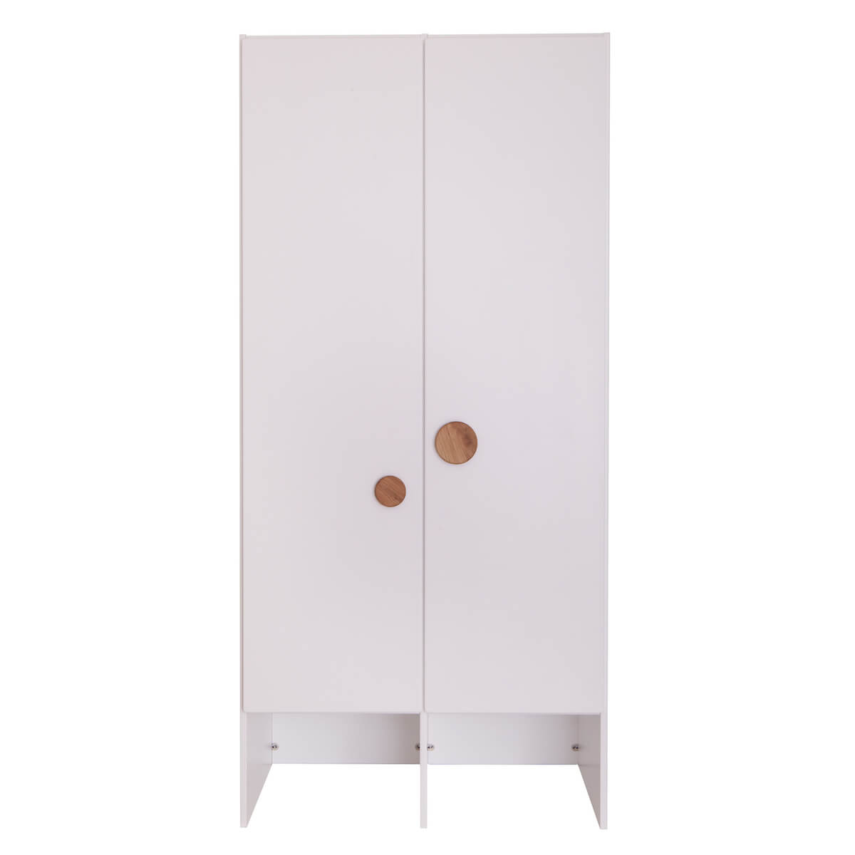 Armoire 2 portes KASVA blanc-chêne huilé