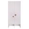 Armoire 2 portes KASVA blanc-chêne huilé