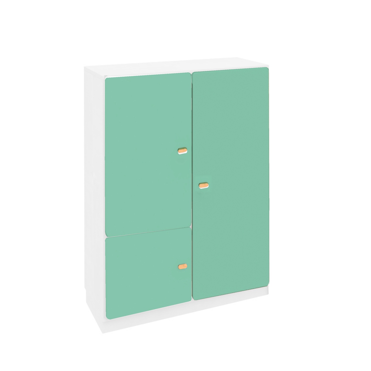 Armoire 3 portes 93x113cm DESTYLE de Breuyn blanc green