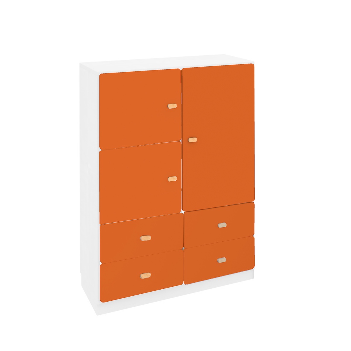 Armoire 93x113cm DESTYLE de Breuyn blanc orange