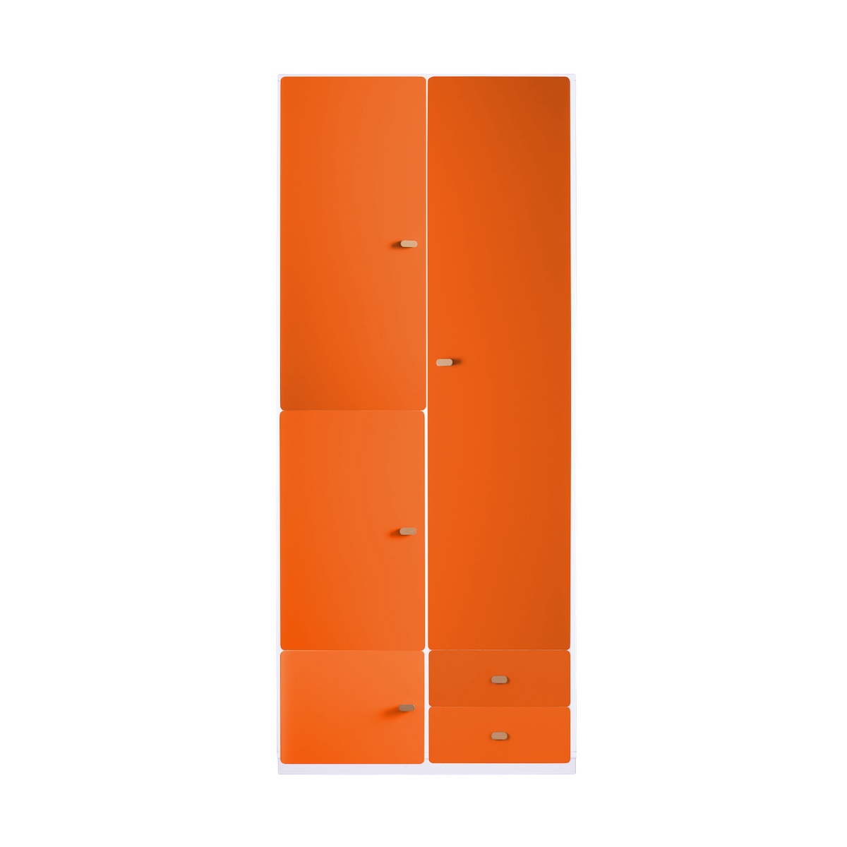 Armoire 93x218cm DESTYLE de Breuyn blanc orange