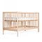 Baby bed KERA in ash with Round top and angled Bevel legs