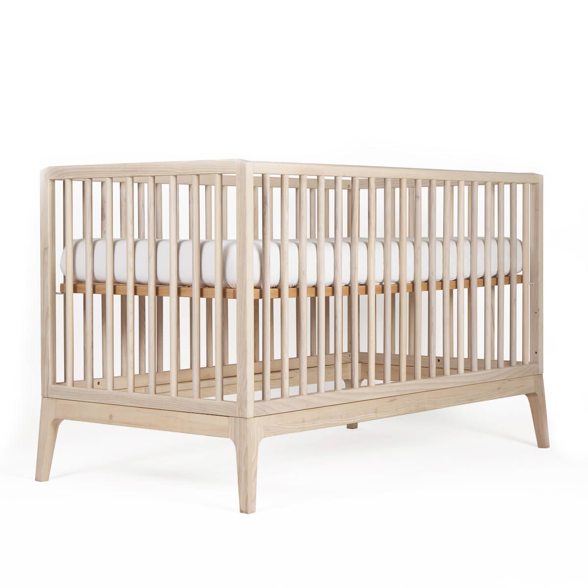 Baby bed KERA in ash with Straight top and Pure legs
