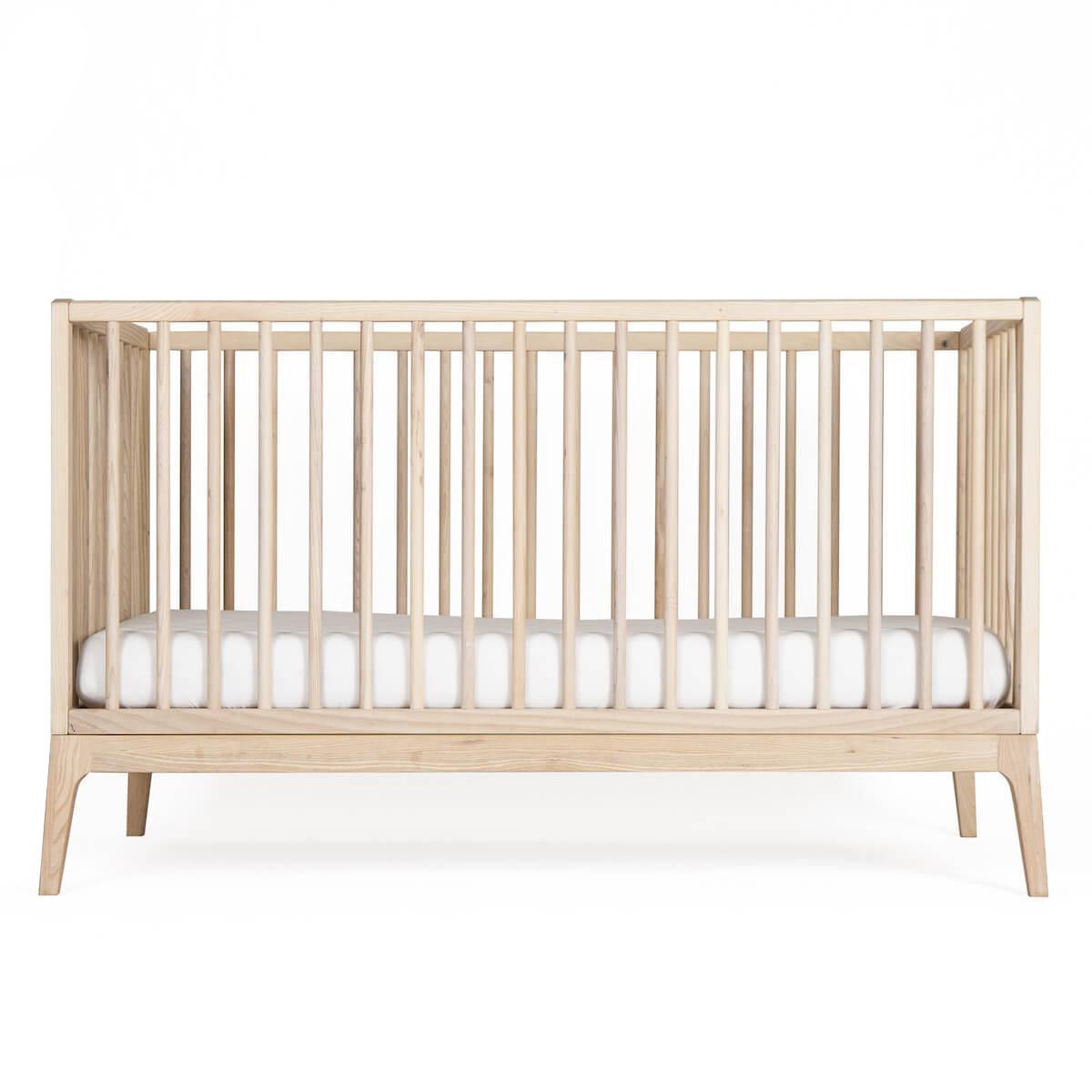 Baby bed KERA in ash with Straight top and Pure legs
