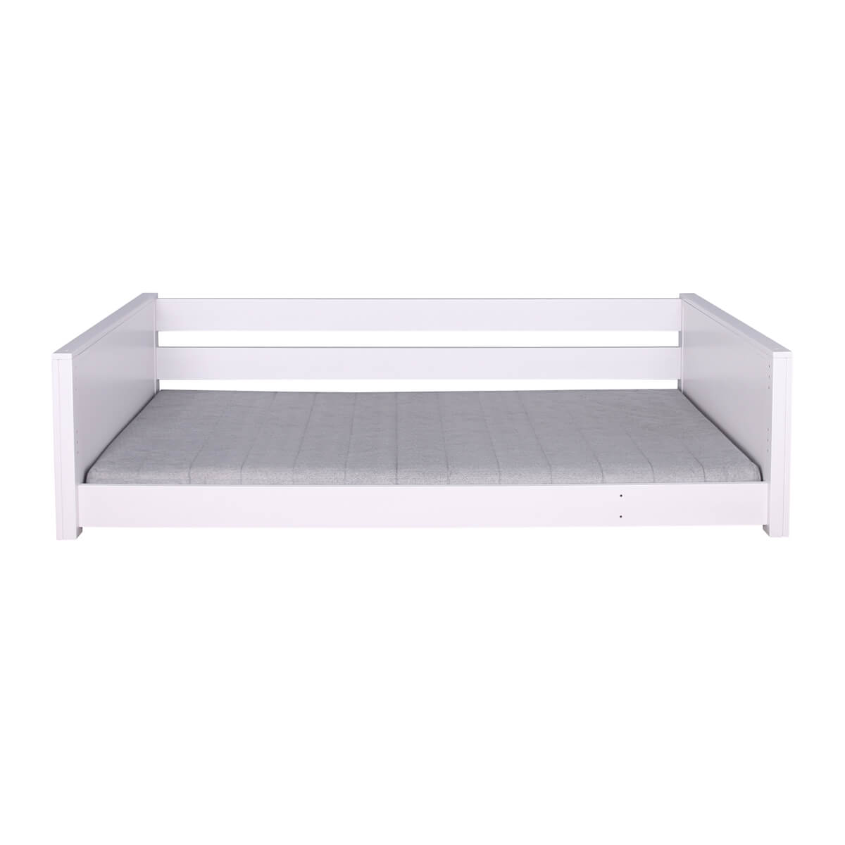 Bed floor-level Montessori 90x200cm KASVA beech white lacquered