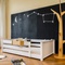 Bed floor-level Montessori side rail double 90x200cm KASVA beech white lacquered