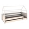 Bed low cabin Montessori side rail simple KASVA beech white lacquered