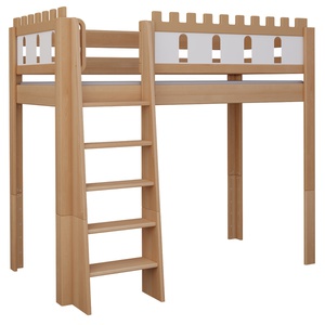 Cama Castillo alta DELUXE de Breuyn natural-blanqueada