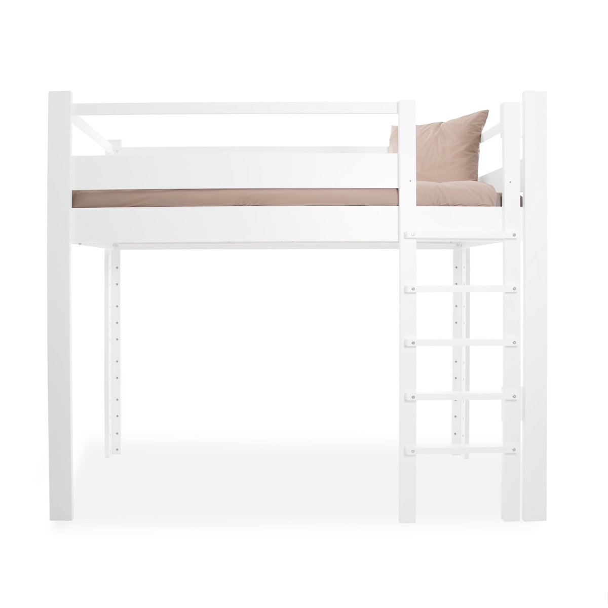 Cama evolutiva 90x200cm 7 en 1 escalera frontal DESTYLE de Breuyn lacado blanco