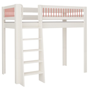 Cama Kubu alta DELUXE de Breuyn blanqueada-rojo