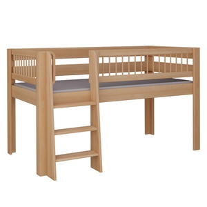 Cama Kubu media alta escalera DELUXE de Breuyn natural