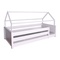 Cama montessori doble barrera-techo casa KASVA haya lacado blanco