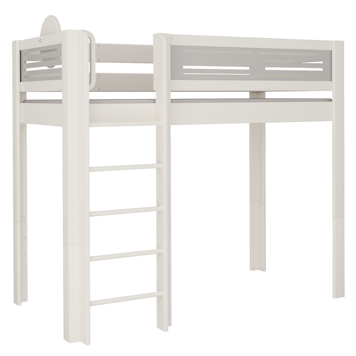 Cama Tatü alta DELUXE de Breuyn blanqueada-gris