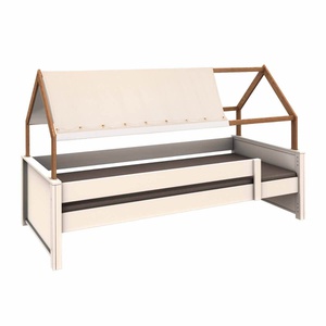 Cama-techo casa-textil KASVA haya lacado blanco-contrachapado roble