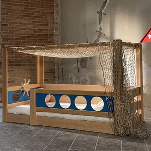 Canopy bed Pirate DELUXE de Breuyn natural-blue