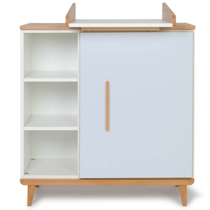Changing table 1 door 3 niches NADO Retro beech sky blue