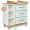 Changing table 3 drawers 3 niches NADO Retro beech mint