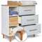 Changing table 3 drawers 3 niches NADO Retro beech sky blue