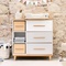 Changing table 3 drawers 3 niches NADO Retro beech white-manhattan grey