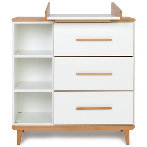 Changing table 3 drawers 3 niches NADO Retro beech white