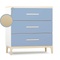 Changing table 3 drawers NADO Curve ash capri blue