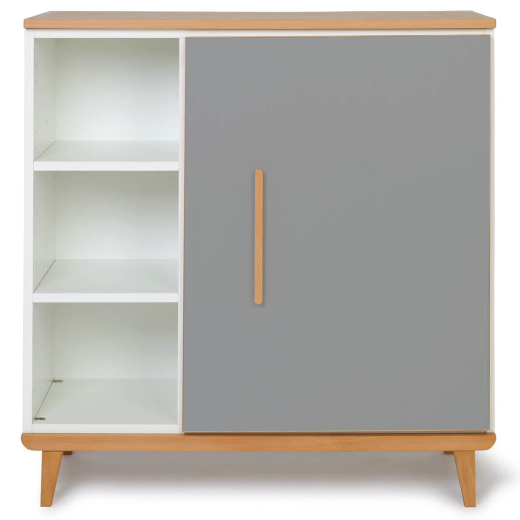 Chest 1 door 3 niches NADO Retro beech slate grey