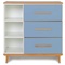 Chest of 3 drawers 3 niches NADO Retro beech capri blue