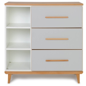 Chest of 3 drawers 3 niches NADO Retro beech manhattan grey