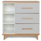 Chest of 3 drawers 3 niches NADO Retro beech manhattan grey