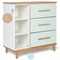 Chest of 3 drawers 3 niches NADO Retro beech mint
