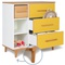 Chest of 3 drawers 3 niches NADO Retro beech sunshine yellow 