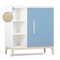 Commode 1 porte 3 niches NADO Curve finition frêne capri blue