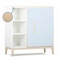 Commode 1 porte 3 niches NADO Curve finition frêne sky blue
