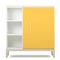 Commode 1 porte 3 niches NADO Curve finition frêne sunshine yellow