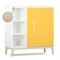 Commode 1 porte 3 niches NADO Curve finition frêne sunshine yellow