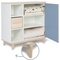 Commode 1 porte 3 niches NADO Retro finition frêne capri blue