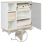 Commode 1 porte 3 niches NADO Retro finition frêne manhattan grey