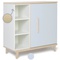 Commode 1 porte 3 niches NADO Retro finition frêne sky blue